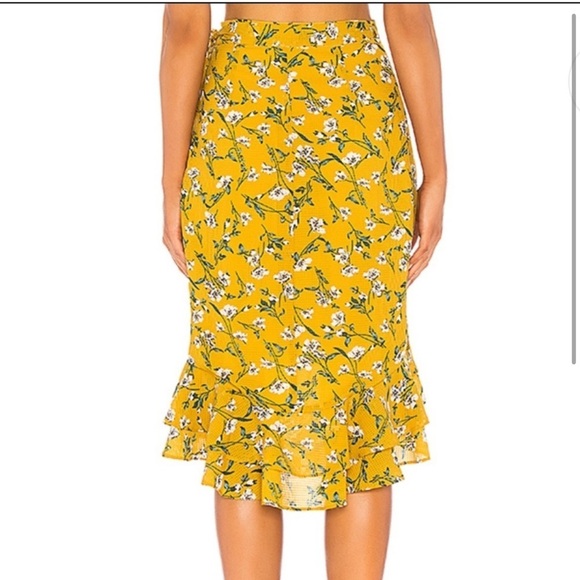 Tularosa Veronica Skirt in Yellow Dolly Floral Medium - Picture 2 of 7